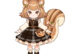 即購入OK！ゆめかわSDキャラ販売します あなただけの小さな癒しキャラ。シマリスモチーフの女の子です。 イメージ1
