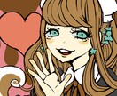 モチーフ入り似顔絵描きます おしゃれでPOP なモチーフ追加デザイン似顔絵（カラー） イメージ2