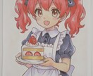 コピックでふんわり可愛い女の子を描きます 手描きの温かさを大切に仕上げるアナログ作品です イメージ9