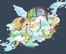 ゼンタングル風イラスト制作します 見てて飽きない細かめアートイラスト イメージ8