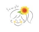 お花と一緒のデフォルメゆるふわアイコン描きます 似顔絵風アイコンにお花を添えて可愛く美しく♡名入れもOK！ イメージ8
