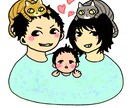 イラスト、キャラクター、漫画ご依頼承ります 女の子を中心に一枚イラスト、4コマ漫画などを描きます イメージ4