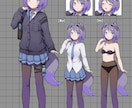 キャラクターデザイン立ち絵を作成できます 可愛くてキャッチーなアニメ風デザインが得意です！ イメージ3