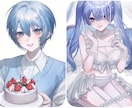 ｻﾝﾌﾟﾙ限定価格★詰め込み簡易イラスト描きます 単色・モノクロ・男女カプ割引中!! イメージ6
