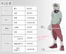 理想のキャラクターの立ち絵描きます 表情が得意です！差分こだわりたい方は是非♪ イメージ2