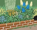 オシャレなお庭や公園のイラスト描きます あなたのお庭をイラストにします イメージ3