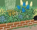 オシャレなお庭や公園のイラスト描きます あなたのお庭をイラストにします イメージ3
