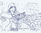 お祝いなどの贈り物に水彩画で似顔絵等お描きします PCじゃない手描きの温かい線画から水彩画まで楽しいイラスト、 イメージ7