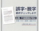 広報経験者が誤字脱字・表記をチェックします 公開前の最終確認に｜PDF・画像・漫画にも対応します イメージ1
