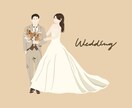 大切な日をイラストに残します ウェルカムボード・オリジナル婚姻届の挿絵(★データお渡し) イメージ4