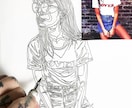 写真を頂いて手描きでトレースし絵にします SNSのプロフィール画像等様々な用途で使えます。 イメージ1