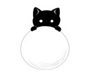 モノトーンな黒猫のイラスト描きます SNSのアイコンなどにも使用可能です イメージ5
