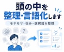 頭の中のモヤモヤを整理して言語化します まとまっていない話でもOK。悩み・違和感・選択肢を一緒に整理 イメージ1