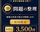 初回限定!あなたの悩みを整理、思考の解体します 様々な困り事や迷いを整理!現実的な選択肢を一緒に考えましょう イメージ1