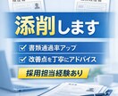 採用担当経験者が履歴書・職務経歴書を添削します 書類選考で落ちる理由を具体的に改善します イメージ1