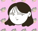 SNS/アイコン 好きなものと一緒に似顔絵描きます 全身イラストも込み！あなたの好きなもので背景をお描きします！ イメージ1