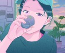 エモい♡レトロポップなイラストお描きします ◇文字入れ◎サムネ・家族・カップル等ご気軽にご相談ください♪ イメージ4
