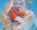 バストアップ〜背景付きまで！イラスト制作いたします アンティーク・和風な世界観が得意です！ イメージ4