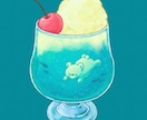 動物と食べ物を組み合わせたイラスト描きます お店のPOPやチラシ、プレゼントにも！ イメージ8