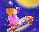 夜空・月・星シリーズの絵本のようなイラスト描きます 〜夜空の”きらめき”をイラストでお届け〜 イメージ6