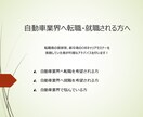 自動車業界への転職・就職する際にアドバイス出来ます 転職者面接官・OBキャリアセミナー担当者から対策と傾向を知る イメージ1