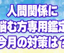 人間関係に悩む方専用鑑定！今月の鑑定をします 今月の仕事の人間関係、友人、対人関係を集中して鑑定！ イメージ1