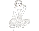 女性向け、大人っぽいおしゃれなイラストを描けます お洒落で線だけシンプルなタッチに仕上げます イメージ2