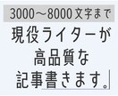 3000文字〜１文字３円で記事を執筆いたします SEO対策込み！最大8000文字まで受付中！ イメージ1