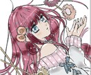 アイコンイラスの女の子色塗ります アイコンやSNSのイラストなど色塗りします イメージ1