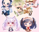 グッズにオススメ！可愛いミニキャラお描きします きゅるきゅるなデフォルメ2頭身キャラ！ イメージ2