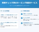 商標チェック済のネーミング案を提案します ～ネーミングと法的安心をワンストップで～ イメージ1