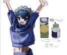 厚塗りで一枚絵描きます 二次利用/商用利用可！暗い絵が得意です！ イメージ6