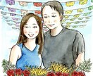 似顔絵ギフトセット◇プレゼント似顔絵描きます ナチュラルフレーム額装＆プレゼントラッピング付きサービスです イメージ6