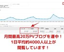 月間最高20万PVブログに広告を掲載致します ブログ記事内に宣伝広告を掲載！1日平均4000人が毎日閲覧！ イメージ2