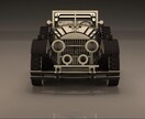 刻印入りクラシックコンバーチブルセダンを作成します 名入れ可能な【木製】フィギュア イメージ6