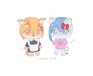 2人で¥1,000！SDキャラ作成します 夢絵もOK！かわいいデフォルメキャラクターを作成します！ イメージ2
