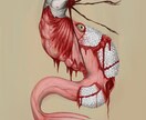 人外男性キャラデザイン・厚塗り立ち絵制作します ダークで幻想的なキャラクターをデザインから制作 イメージ2