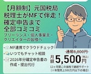 個人事業主向け会計チェック＆確定申告代行します 記帳チェックから確定申告までクラウド会計で「安心」をサブスク イメージ1