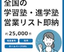全国の学習塾・進学塾の営業リストを即納します 6月末までの年末キャンペーン価格です。この機会にぜひ！ イメージ1