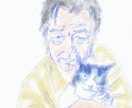 ペット・ご家族の写真を鉛筆で写生いたします 鉛筆で手描き、ペットとご家族をスケッチ。加工も致します！ イメージ4
