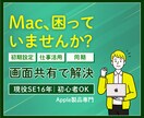 Macの初期設定・仕事活用を画面共有で整理します 初心者/高齢者の方も安心、現役SE16年歴がサポート イメージ1