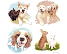 様々な絵柄で*ペット・動物のリアルイラスト描きます 【商用利用可】SNSアイコン・プレゼント・ご自宅に飾る用など イメージ2