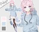 商用可＊猫耳パーカーの女の子販売します IRIAMver.3対応　TRPGや自作ゲーム、動画用など イメージ1