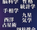 占いとは別次元で運命を読み解きます 統計が軸の占いを組み合わせて紐解きます イメージ3