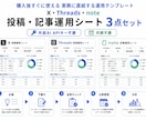 SNS投稿・記事運用シート3点セットを納品します APIキー不要。3媒体の企画・下書き・分析をまとめて管理 イメージ2
