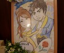 似顔絵描かせて頂きます 結婚式、または記念に飾りたい似顔絵、お任せ下さい(*^^*) イメージ2