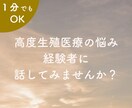 誰にも言えない不妊の悩みを優しく受け止めます ☘秘密厳守／☘１分でもOK／☘あなたのペースでゆっくり傾聴 イメージ1