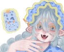 お好みのバストアップイラストSNS等を描きます SNSアイコンやサムネ、背景等のイラストを描きます！ イメージ3