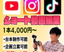 4月限定1本4000円！ショート動画を編集します お急ぎ・体力発注OK！納品実績1000本以上！ イメージ1