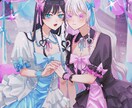 歌ってみた、雑談背景、サムネイラスト等を描きます 表情差分一つ無料！キラキラしたイラストを描きます！ イメージ1